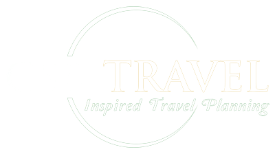 A white logo for travel inspired travel planning on a white background.