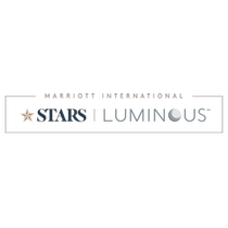 The marriott international stars i luminous logo is on a white background.