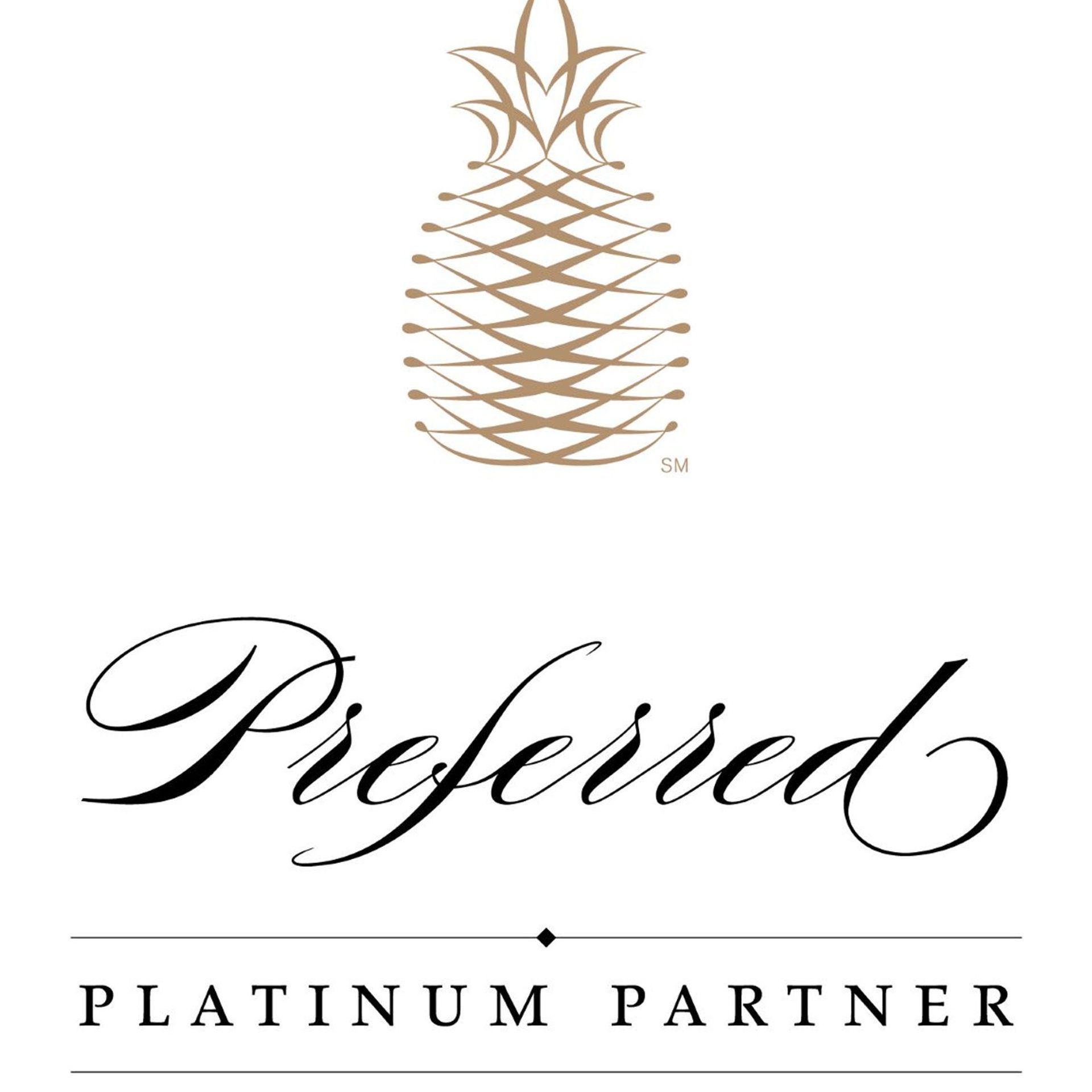 A preferred platinum partner logo with a pineapple on it.