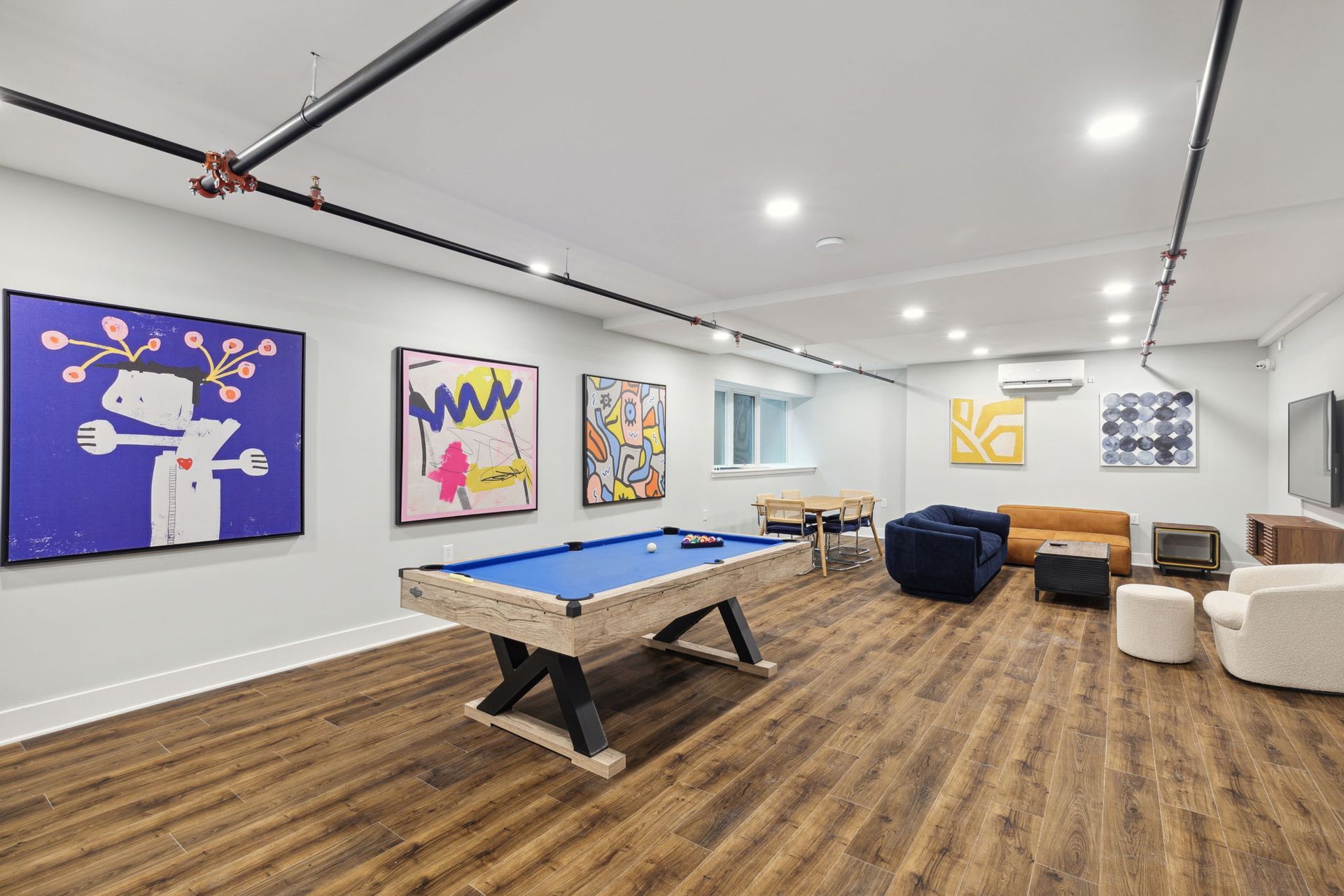 Community room at OLO apartment building in Point Breeze, Philadelphia.