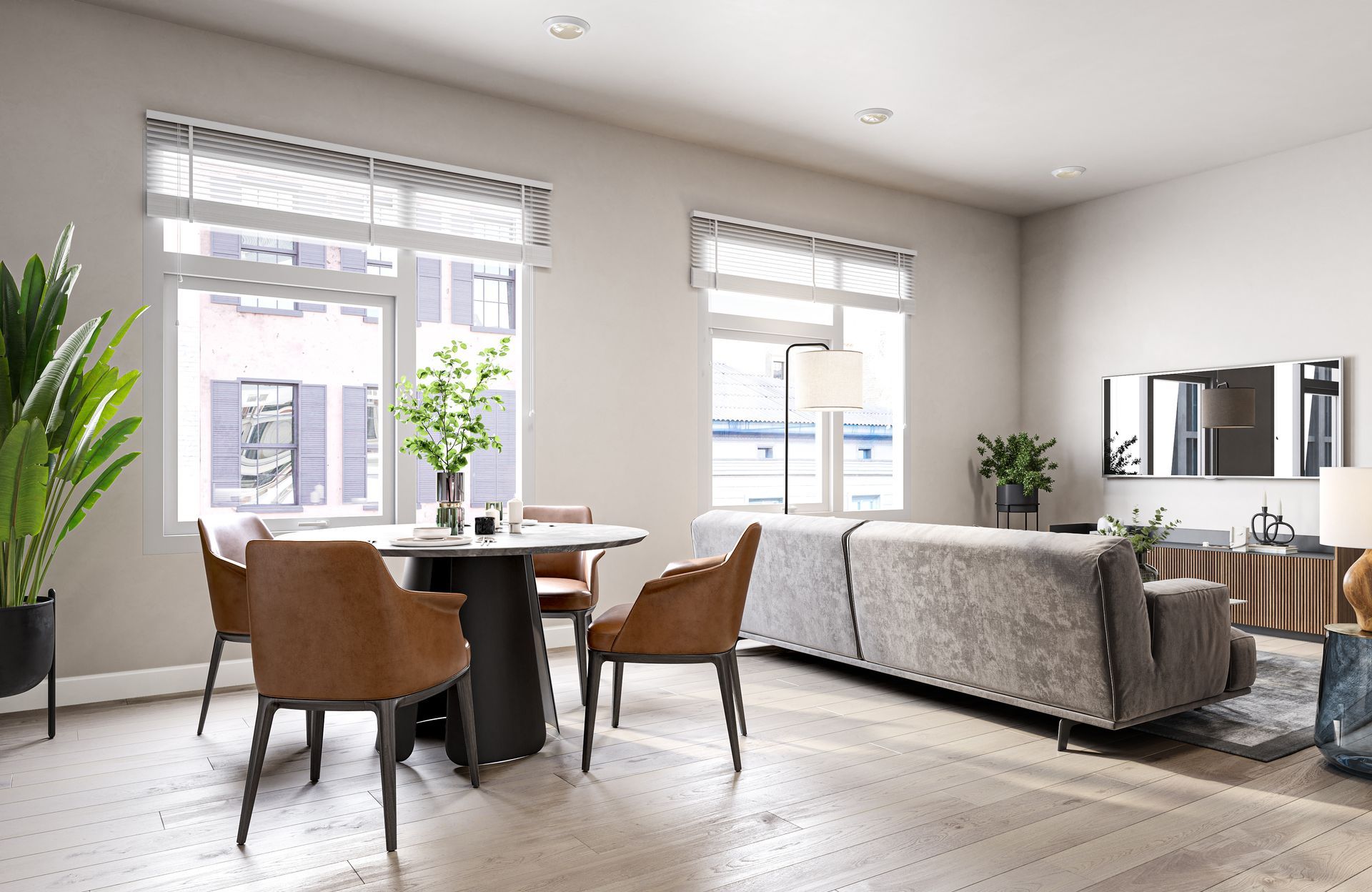 Interior images of the The Weston apartment building in Northern Liberties, Philadelphia.