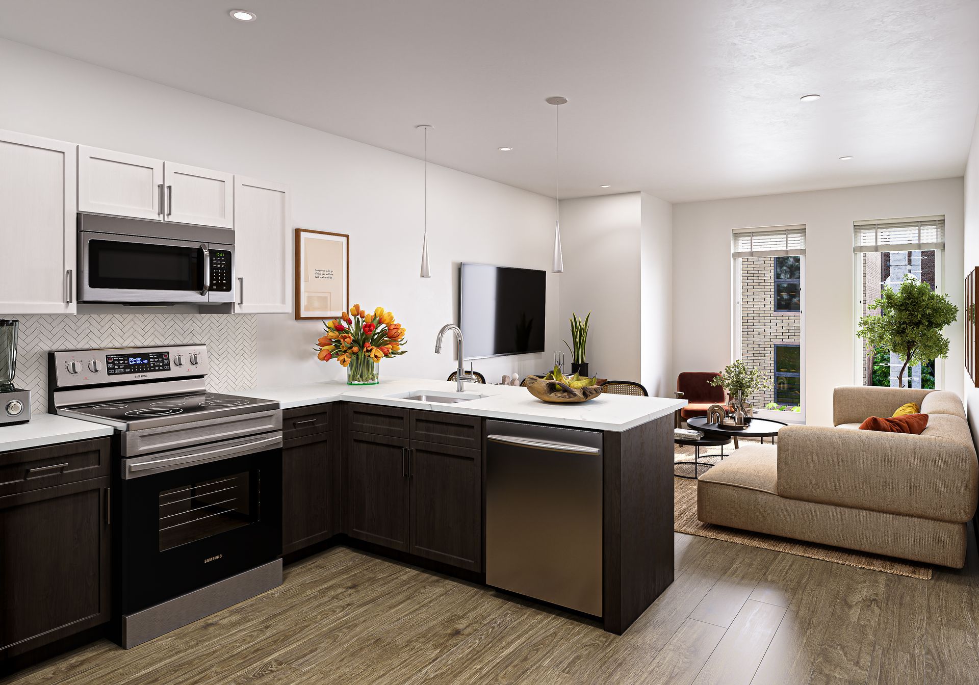 Interior of OLO apartment building in Point Breeze, Philadelphia.
