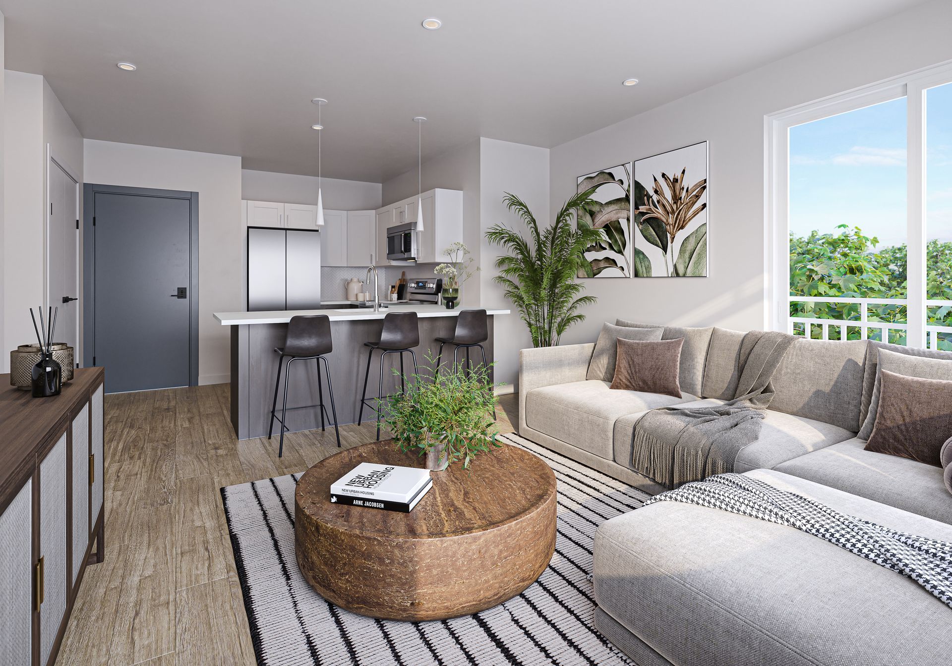 Interior of OLO apartment building in Point Breeze, Philadelphia.