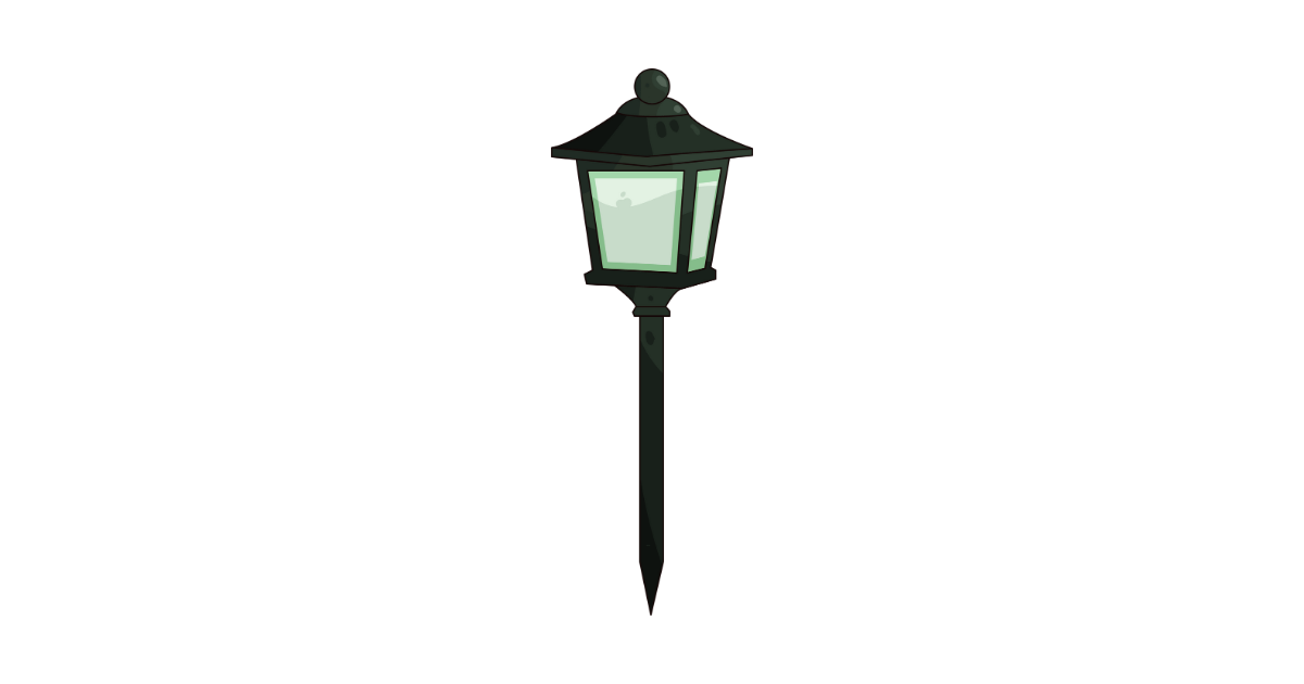 Dark green metal outdoor lamp.