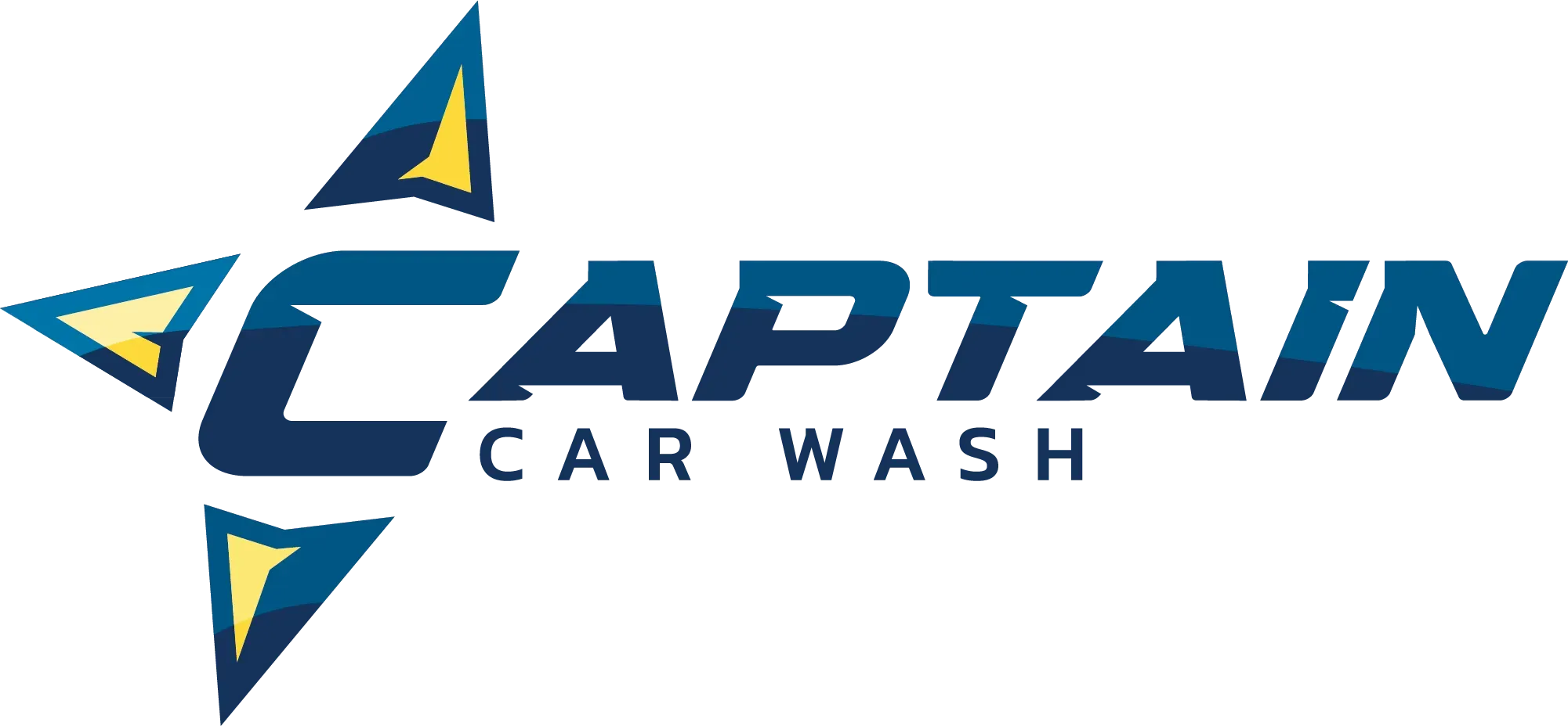 Logo for Pony Express Carwash: a horse in blue with the words 