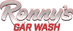 Ronny's Car Wash logo with red 