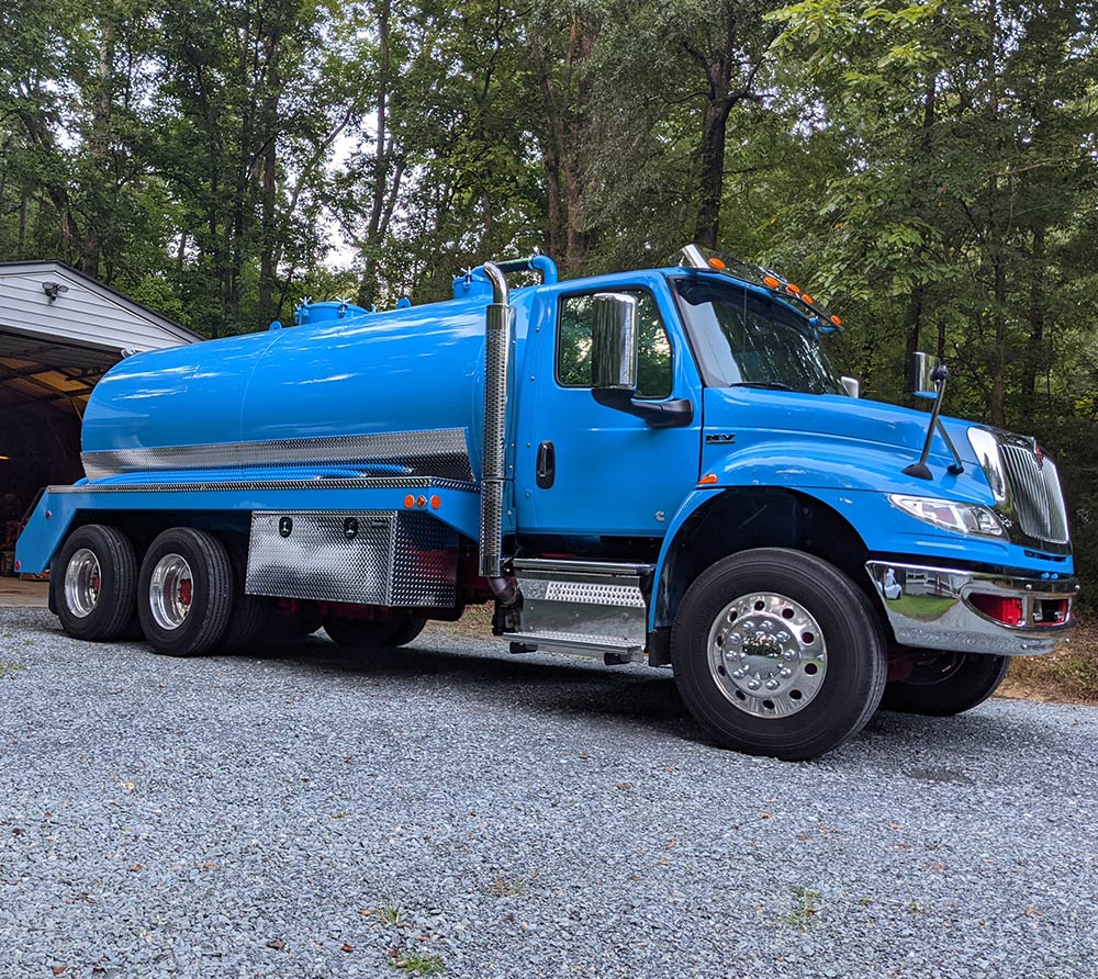 Blue Septic Truck — Indian Trail, NC — Septic Pumping Service
