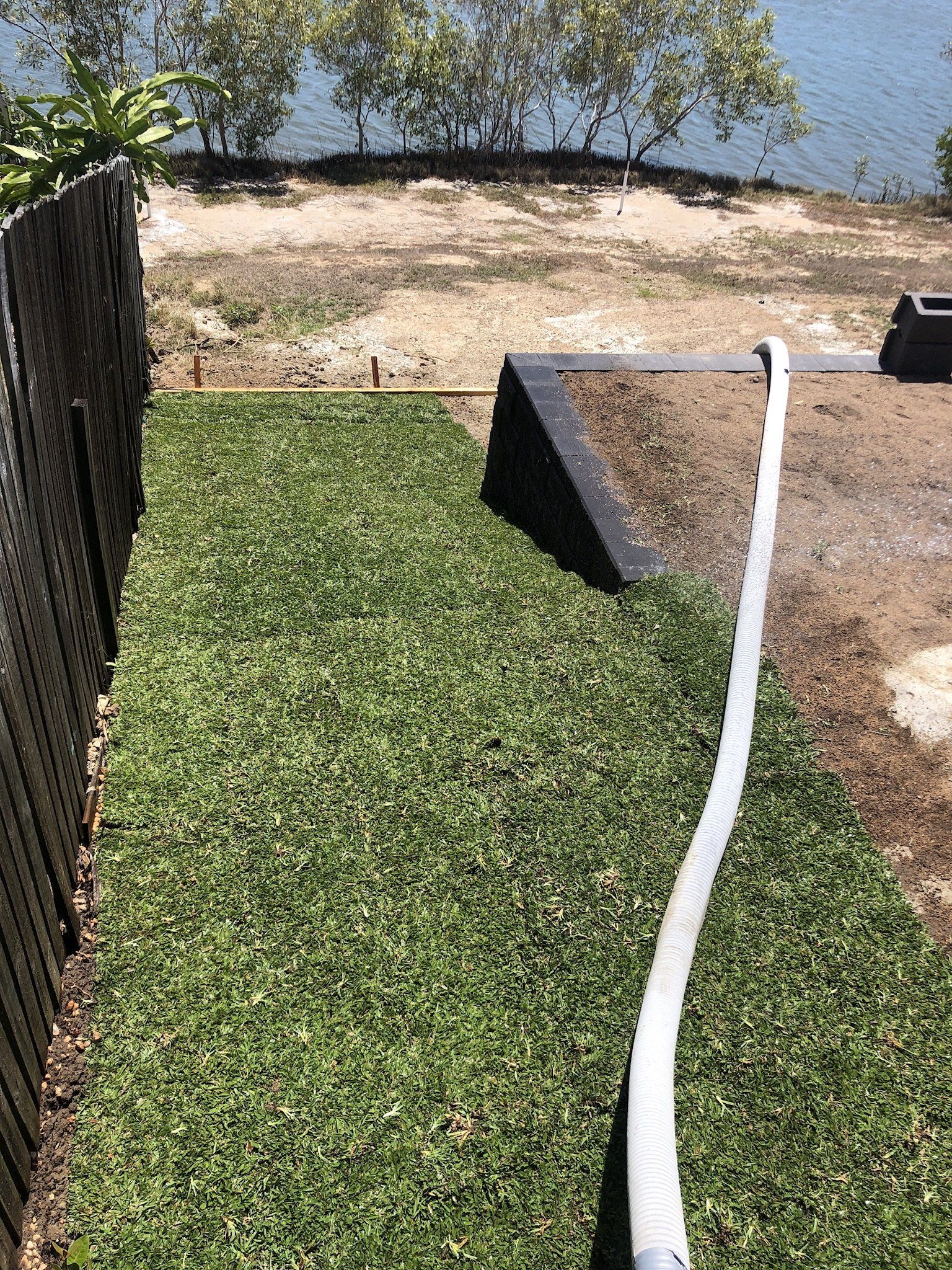 Backyard With Turf Ground — Turf in North Queensland, QLD