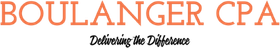 Boulanger CPA Boulanger CPA logo, orange text on white background: