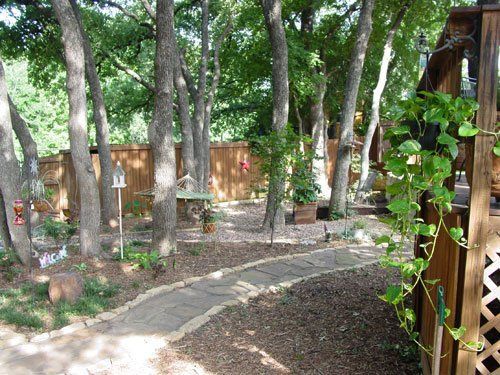Pathway with Trees and Plants — Arlington, TX — The Lawn Brigade