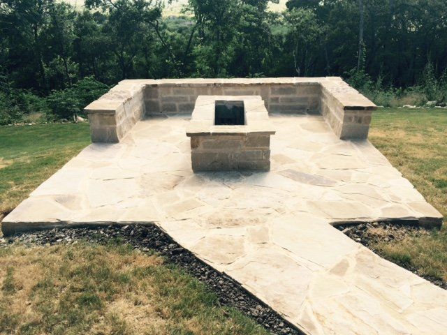 Concrete Patio with Trees — Arlington, TX — The Lawn Brigade