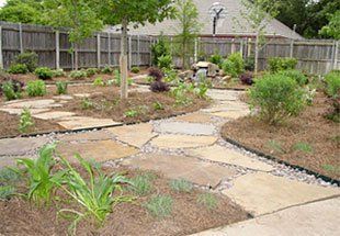 Pathway with Plants — Arlington, TX — The Lawn Brigade