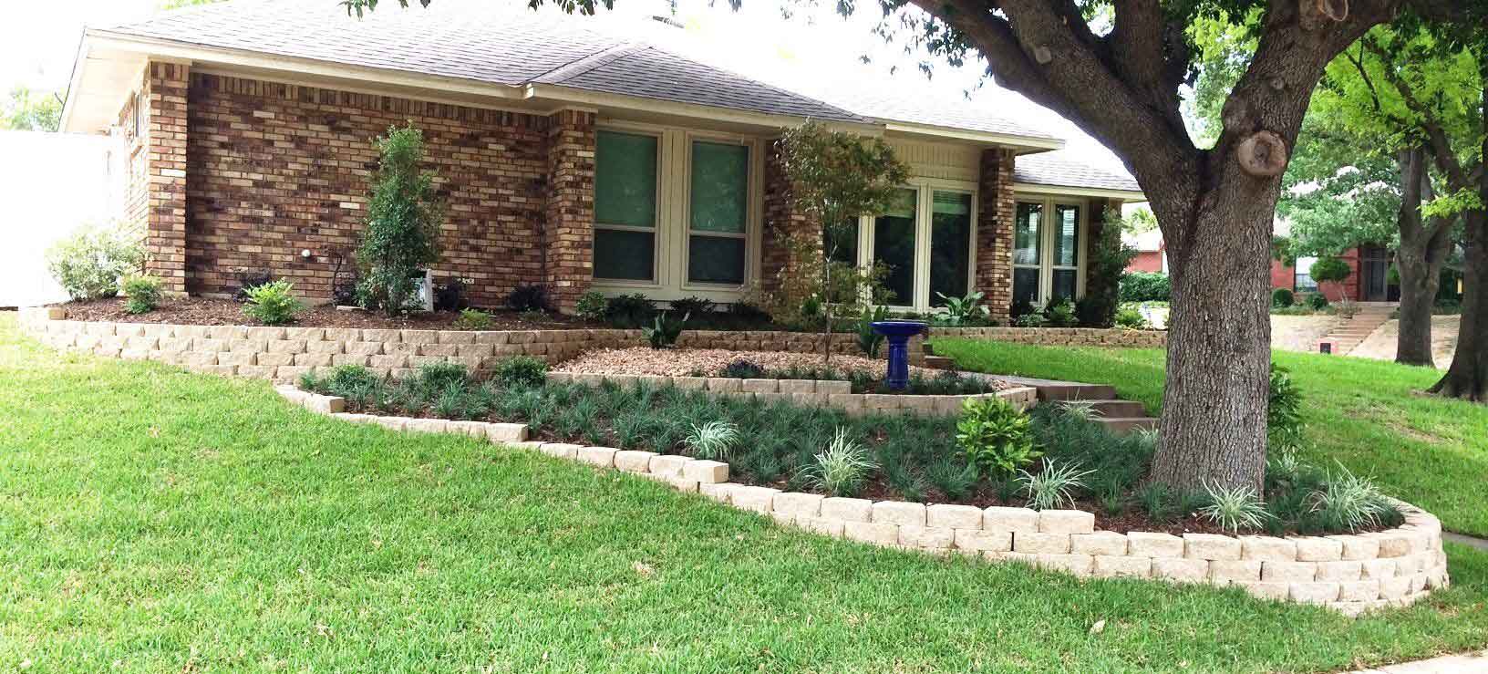 Concrete Walls and Plants — Arlington, TX — The Lawn Brigade