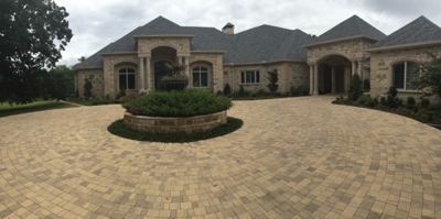 House with Concrete Pathway — Arlington, TX — The Lawn Brigade