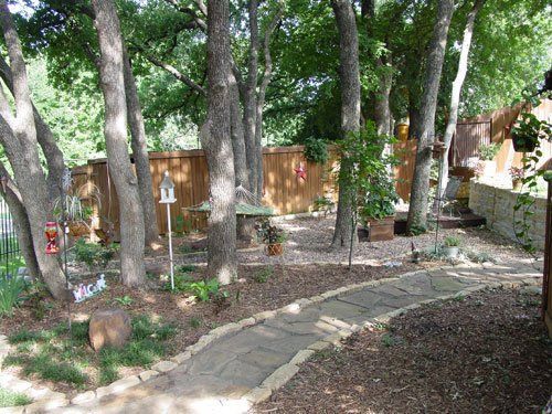 Pathway with Fence — Arlington, TX — The Lawn Brigade