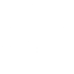 Logotipo blanco: Círculo con pájaro estilizado, 