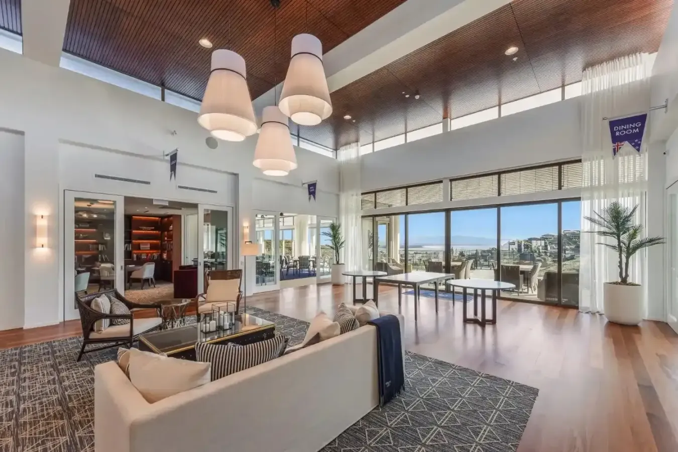 Village lounge with scenic views