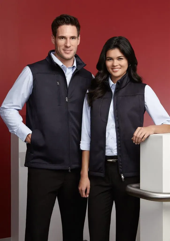A Man and a Woman Standing Next to Each Other Wearing Vests — Corporate Workwear in Townsville