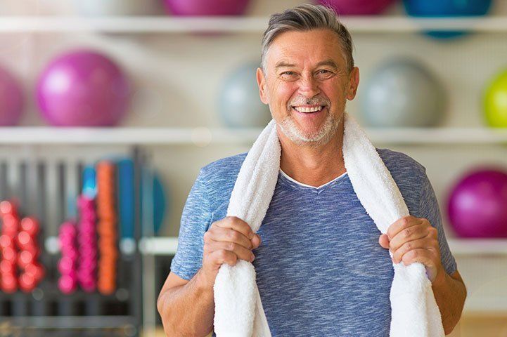 Senior Man in Health Club