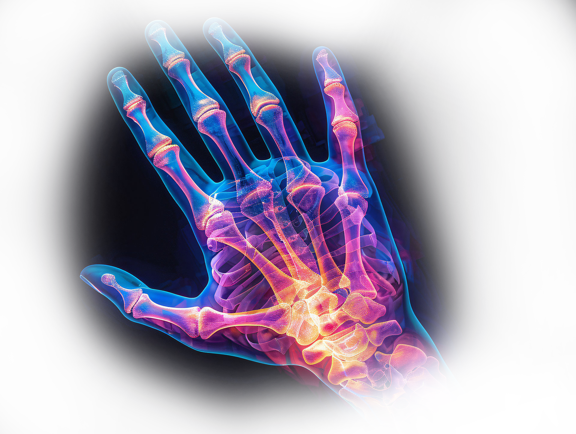 A computer generated image of a skeleton of a person 's shoulder.