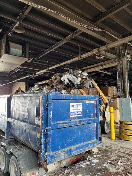 Blue Dumpster Truck — Chicago, IL — Mid America Paper Recycling Co Inc