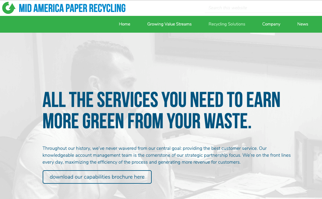 New Website — Chicago, IL — Mid America Paper Recycling Co Inc