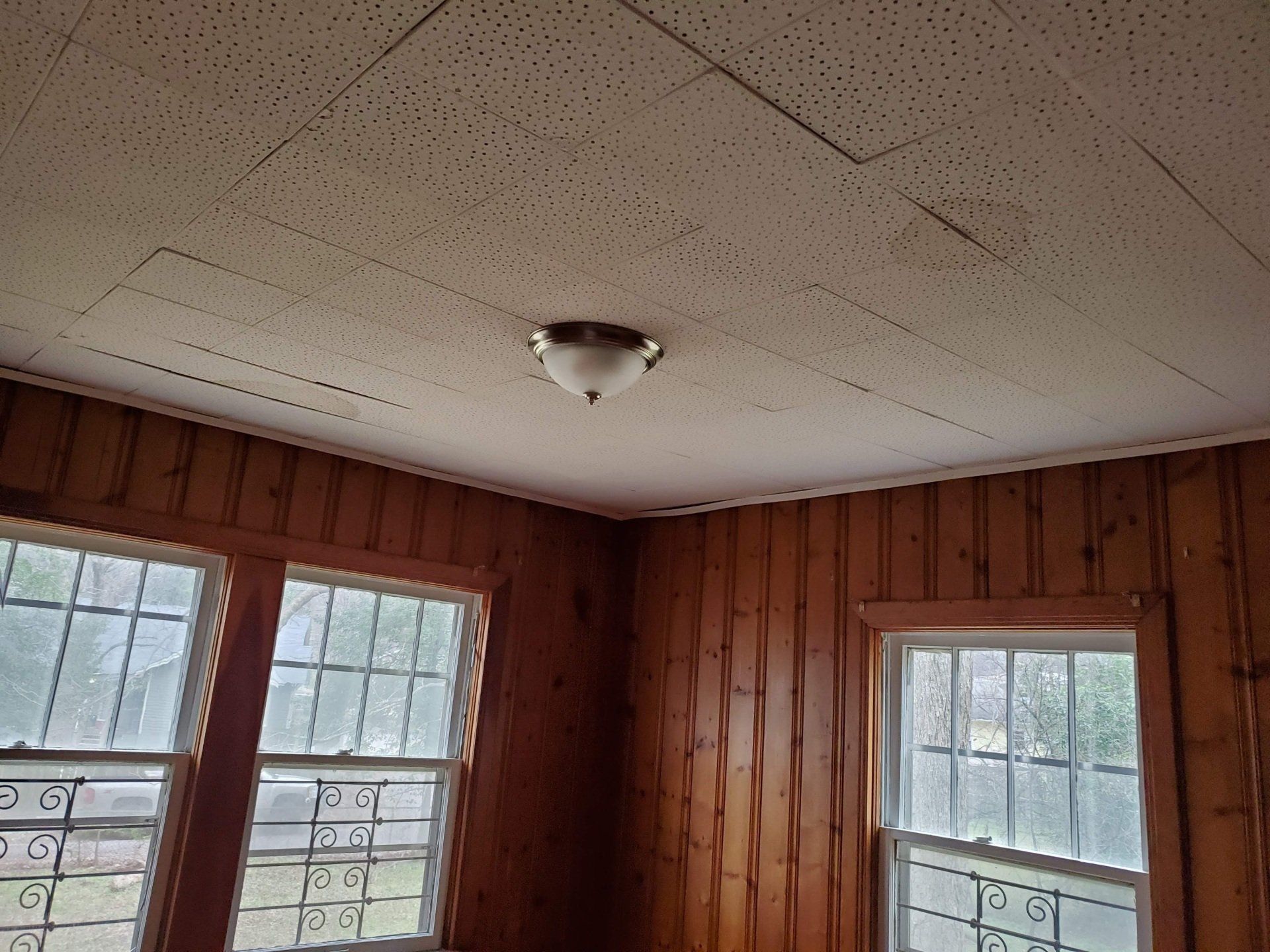 ceiling with water marks