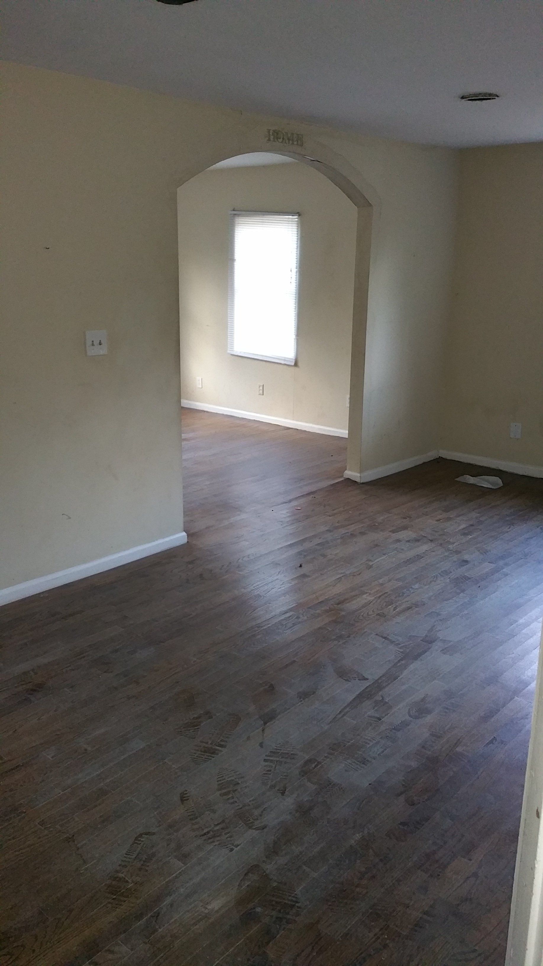 living room before KCG maintenance and renovations