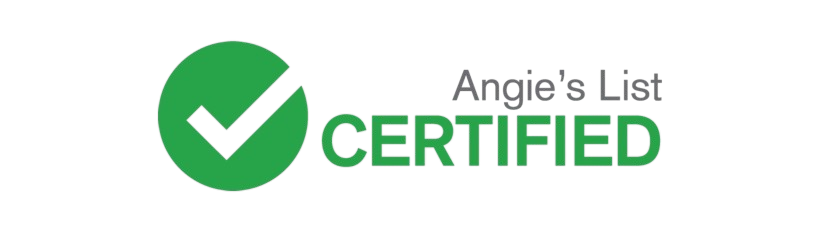 The logo for angie 's list is certified with a green check mark.