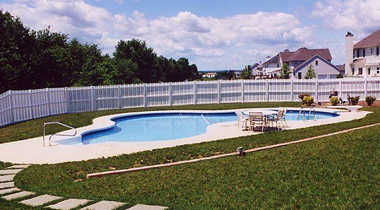 Yard Swimming Pool Area — Pittstown, NJ — Advantage Pools