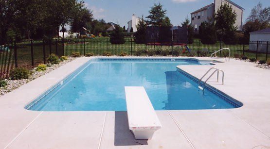 New Swimming Pool With Jumping Ledge — Pittstown, NJ — Advantage Pools