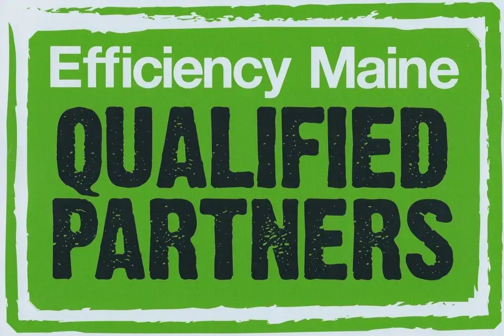 A green sign that says efficiency maine qualified partners