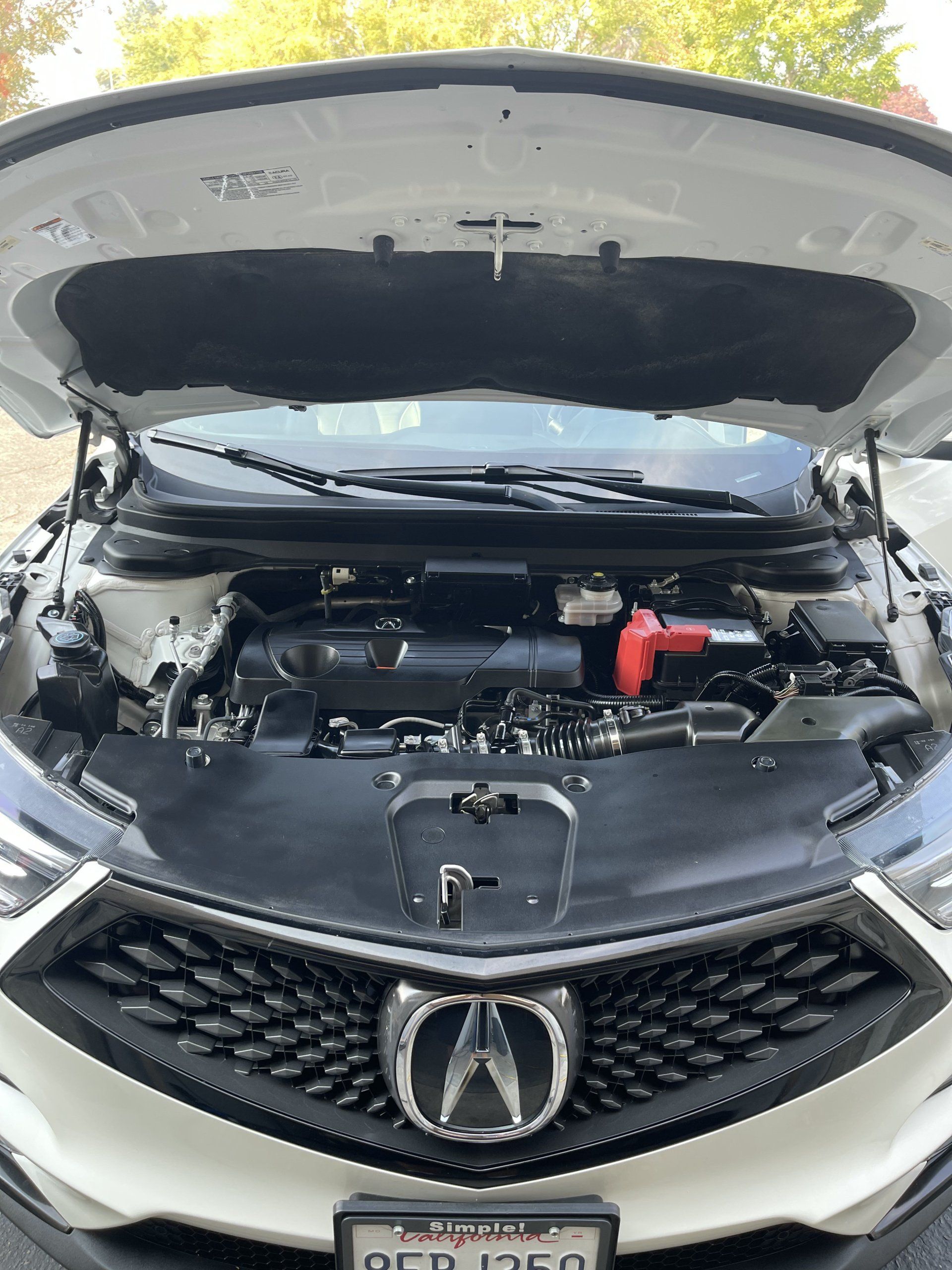 Fresno Auto Detailing - White SUV Engine Bay