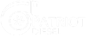 Patriot Diesel logo: white text and a turbine outline.