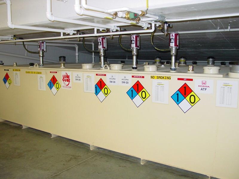 Motor Oil Storage — North Hollywood, CA — Airdraulics Inc.