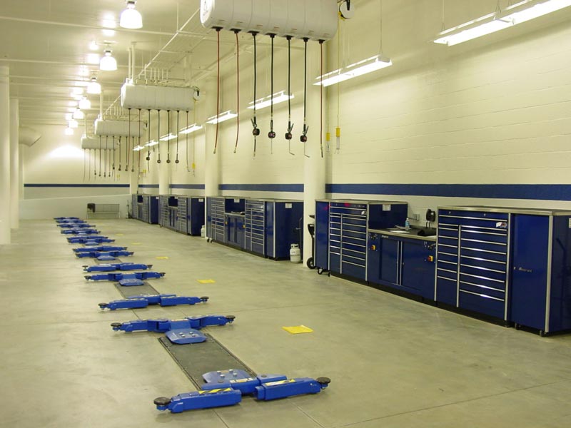 A row of equipment provided by air compressor suppliers near Los Angeles, CA