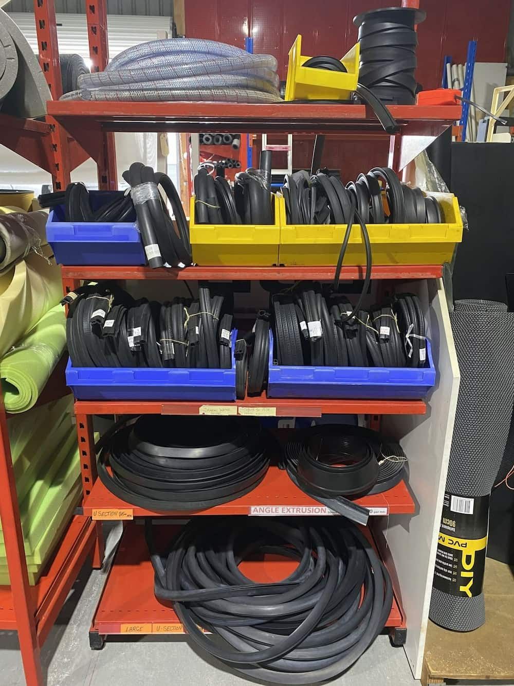 Various Rubber Extrusions — Rubber & Foam Products in Taree, NSW