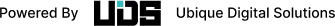 A blurry image of a logo for ubique digital solutions
