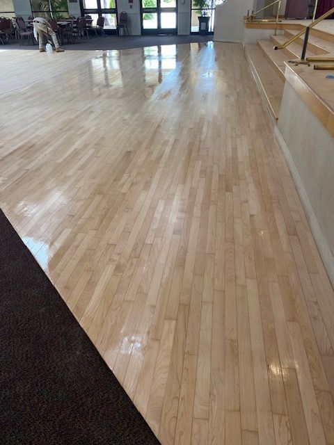 dance floor wood floor sanding refinishing san diego