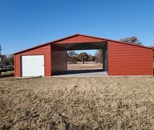 Red Barn Steel Structure — Potterville, Monroe & Gaylord, MI — Just Wood & Steel Sales & Design Center LLC