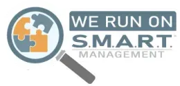 Logo of We Run on S.M.A.R.T. Management.