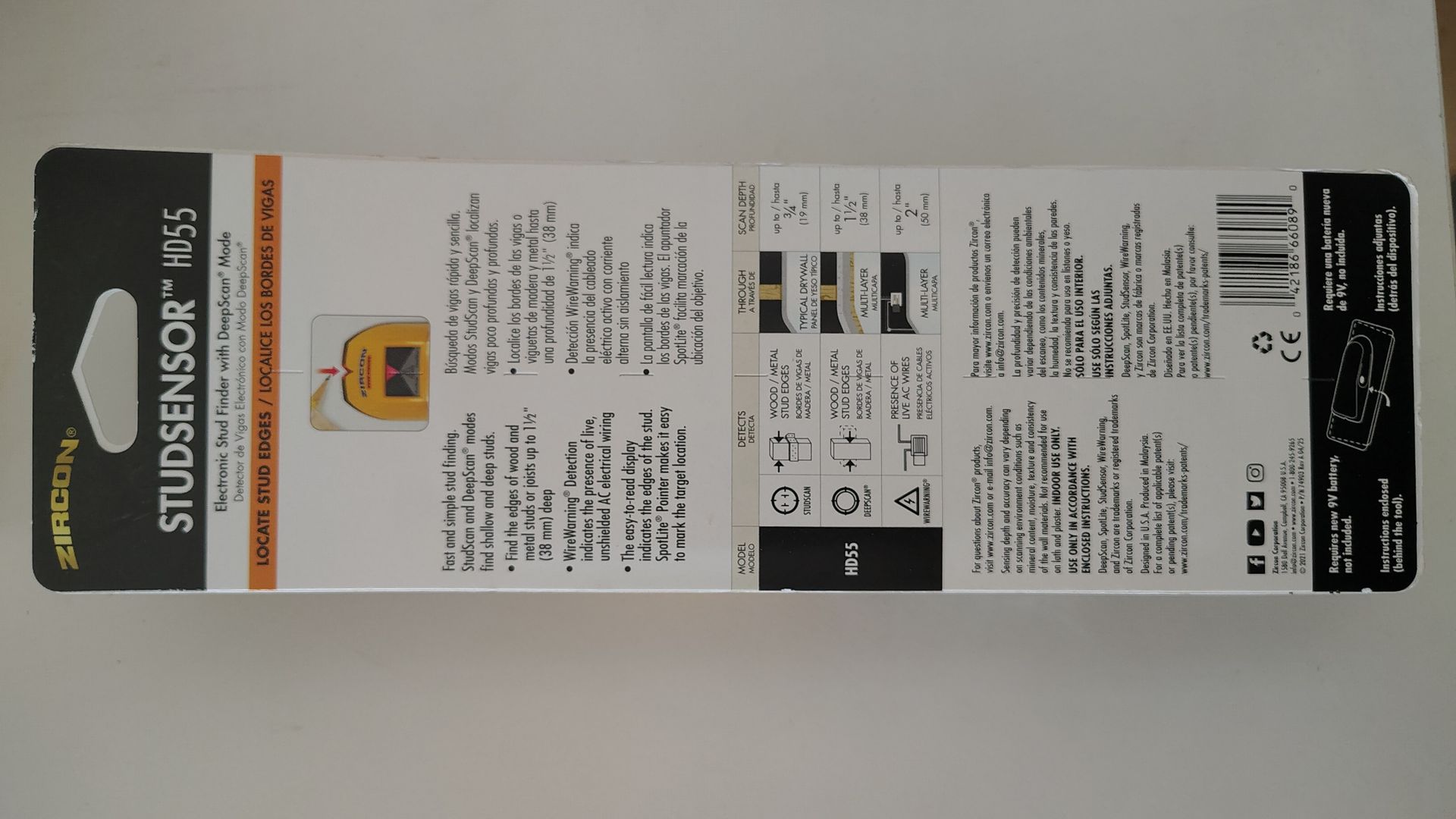 detector de parantes ZIrcon HD55