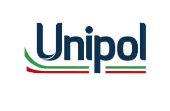 Logo Unipol nei colori blu, verde e rosso con sottolineature curve.
