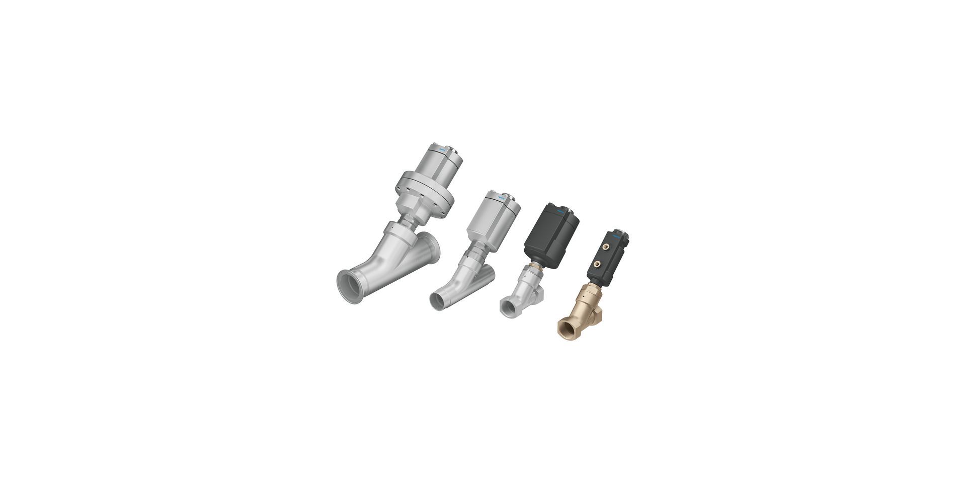 4 Different Angle Seat Valves from Festo's VZXA range.