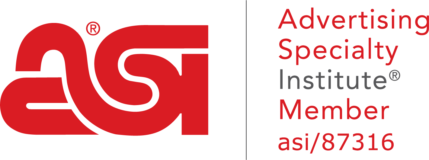 Red ASI logo with text "Advertising Specialty Institute Member asi/87316".
