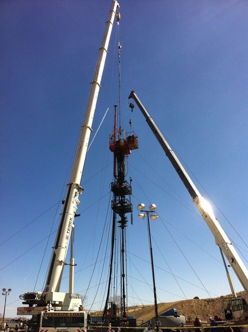White Cranes at Construction Site — Vernal, UT — J&C Enterprises Inc.