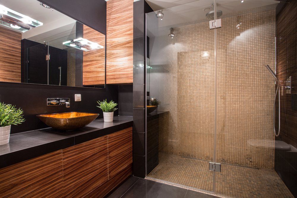 Stylish Designer Bathroom Interior — Plumbers in Highfields, QLD