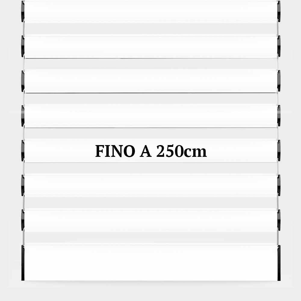 Tende veneziane bianche con la scritta