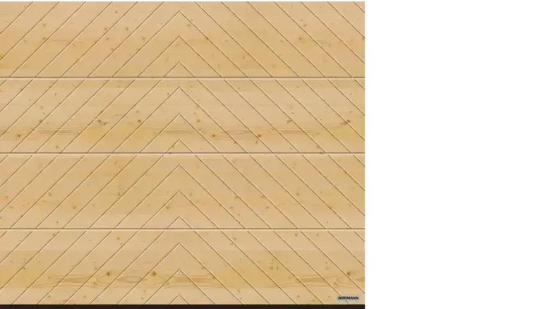 Pannelli in legno con motivo a zig-zag nei toni del marrone chiaro.