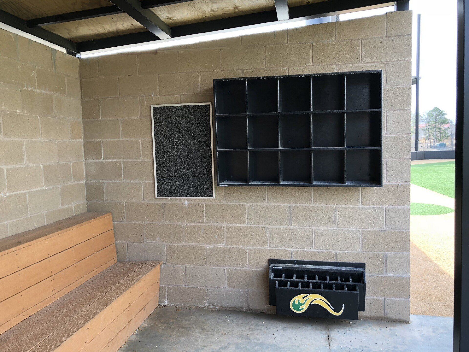 image of baseball dugout installation